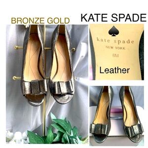 ⭐️ KATE SPADE ♠️ Leather Bronze Gold EUC size 8